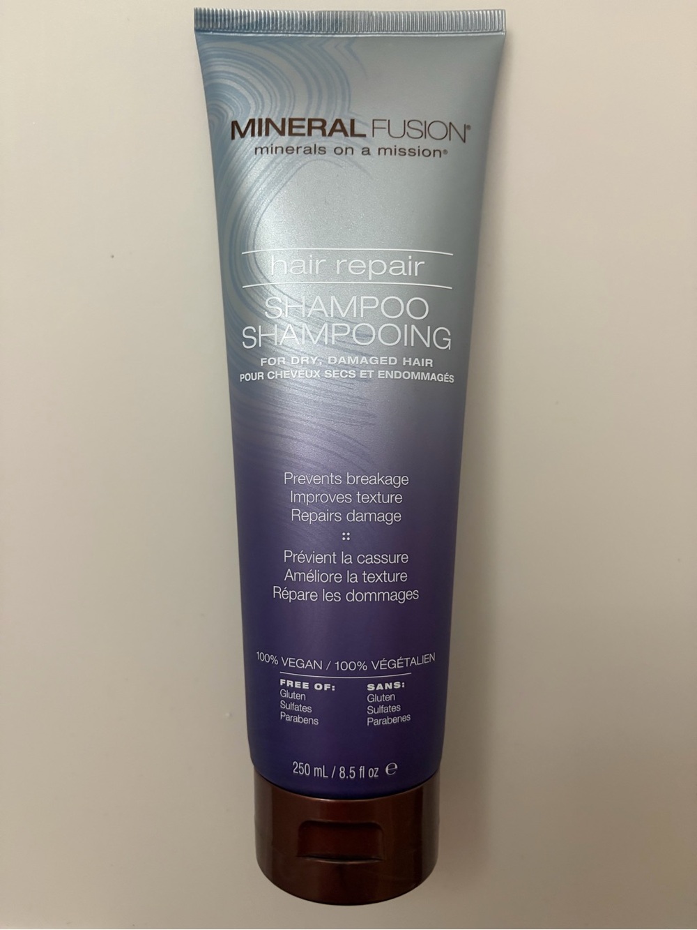 (1) Mineral Fusion Hair Repair Shampoo for Dry, Damaged hair- 8.5oz New- Vegan